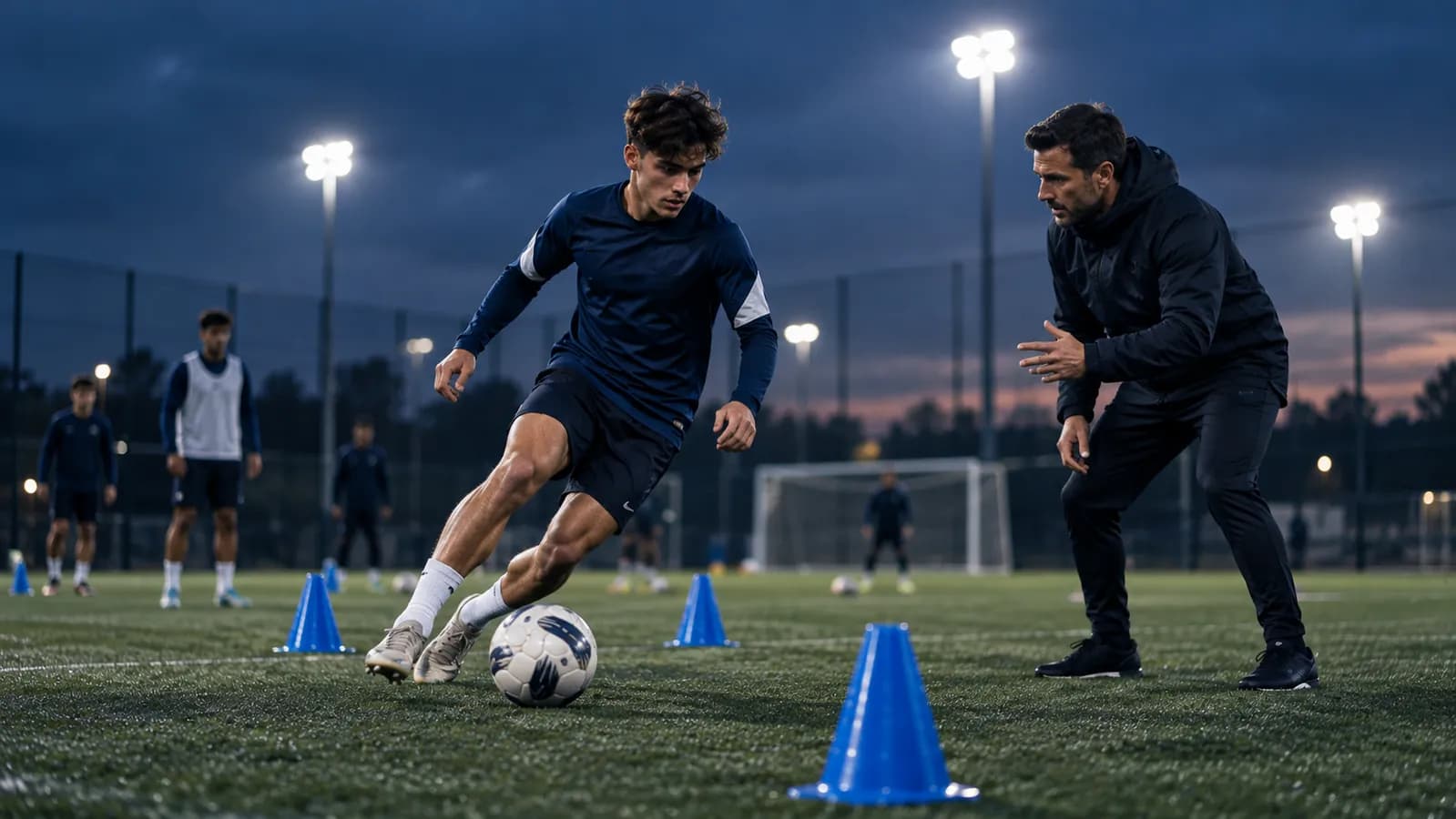 Sesión de entrenamiento de fútbol orientada al desarrollo del jugador